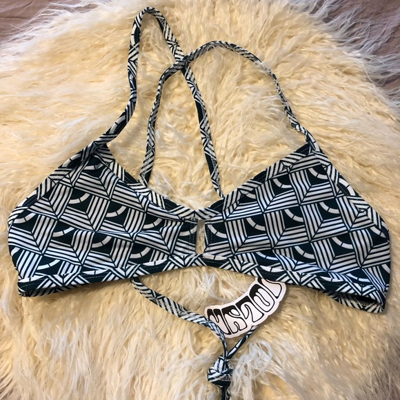 Jolyn Clothing Other - Jolyn Vent top bikini top- Architect print